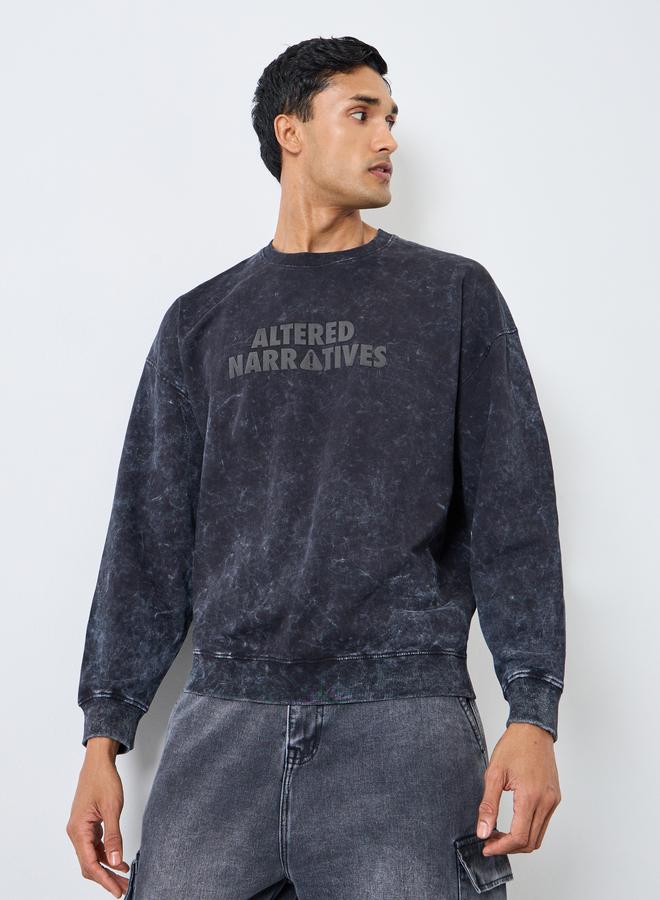 ستايلي سويت شيرت مغسول بقصة واسعة - Image 1